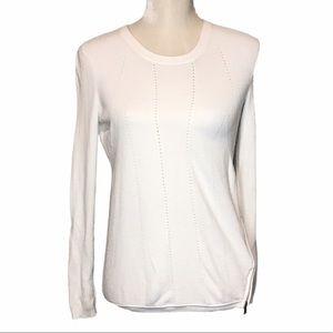 Vince. Side zip open knit sweater